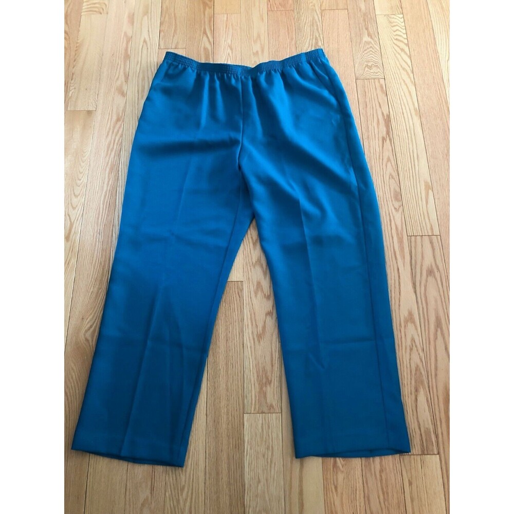 Alfred Dunner Women's Pant - Vibrant Jewel Tone 18W Elastic Waist w/Pockets NEW